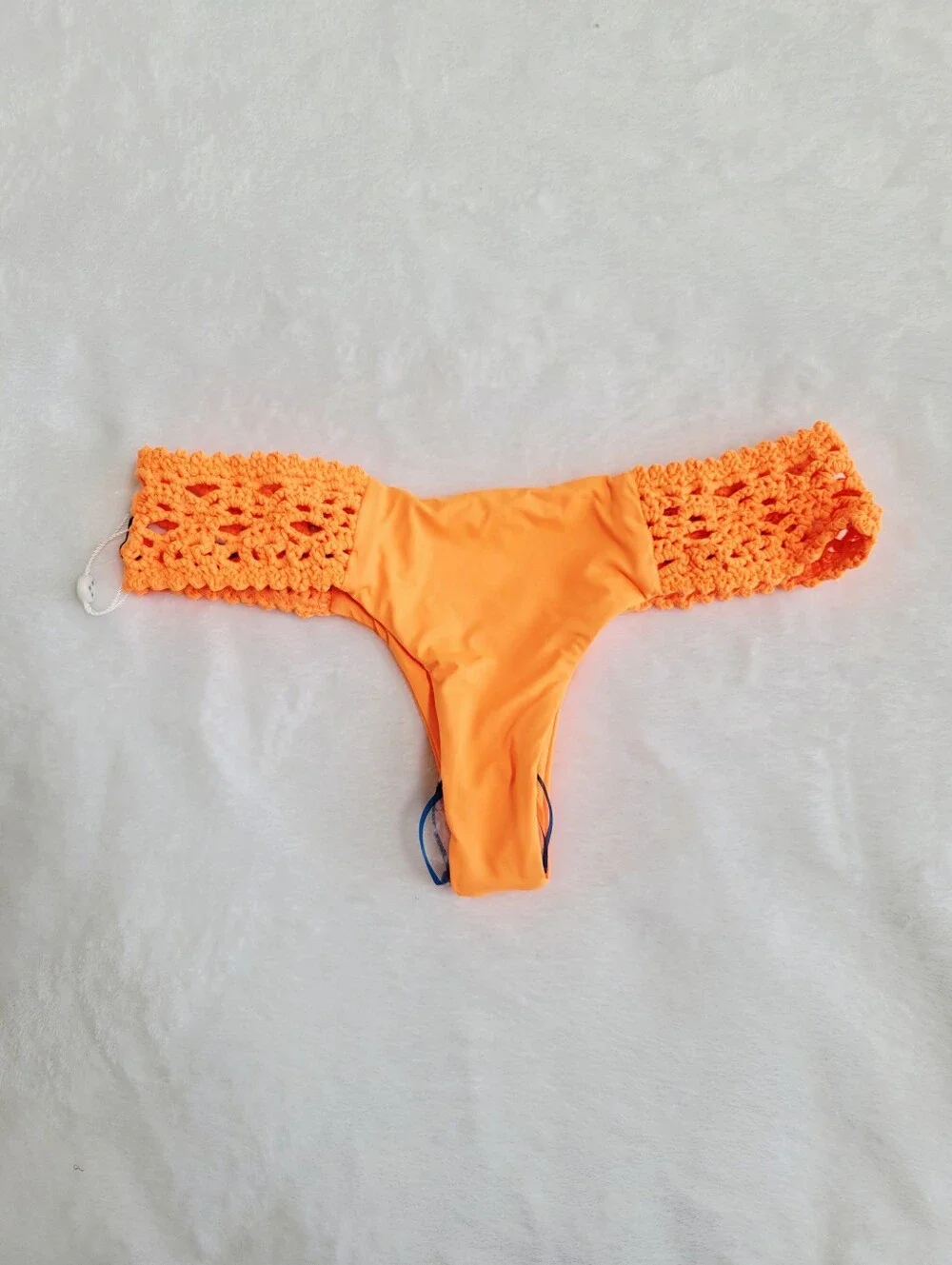 Frankies Bikinis Tanner Cheeky Swim Bikini Bottom Size S Sunset Sun Orange